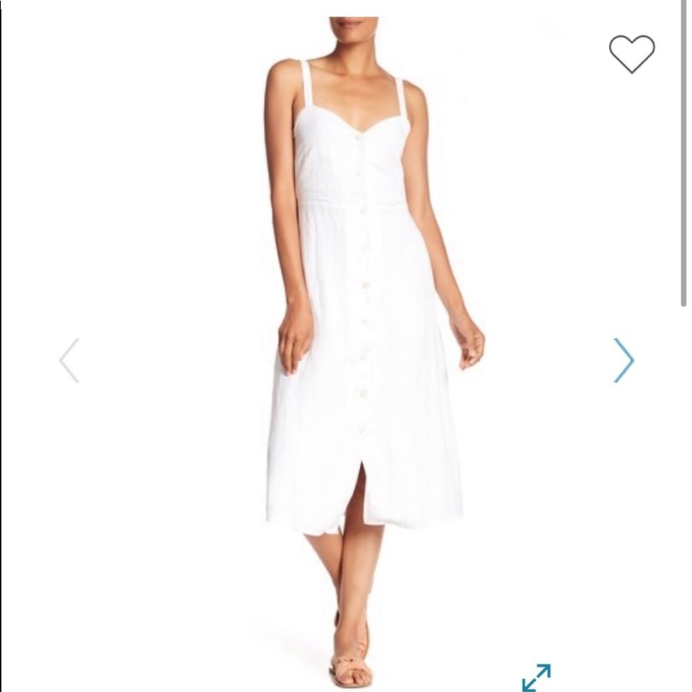 NWOT Lucky Brand Button Up Linen Blend Dress